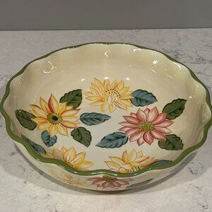 Longaberger Sunflower Serving Bowl
